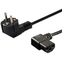 Kabel zasilajcy Schuko (M) ktowy - IEC C13, ktowy 1, 2m CL-115