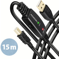 ADR-215B USB 2.0 A-M -> B-M aktywny kabel poczeniowy/wzmacniacz 15m
