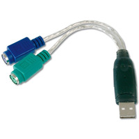 Konwerter/Adapter USB do PS/2 2x Mini-Din 6/, USB A/M