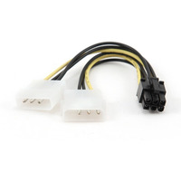 Kabel rozdzielacz zasilania 2xMOLEX/1x6PIN BTX