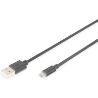 Kabel poczeniowy USB 2.0 HighSpeed Typ USB A/microUSB B M/M 1m Czarny