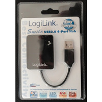 HUB USB 2.0 4-portowy ´Smile´ - czarny UA0139