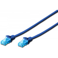 Patch cord U/UTP kat.5e PVC 1m niebieski