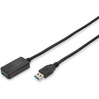 Kabel przeduajcy USB 3.0 SuperSpeed Typ USB A/USB A M/ aktywny, czarny 5m