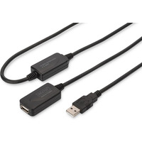 Kabel przeduajcy USB 2.0 HighSpeed Typ USB A/USB A M/ aktywny 20m Czarny