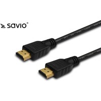 Kabel HDMI (M) 10m, czarny, zote kocwki, v1.4 high speed, ethernet/3D, CL-34