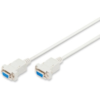 Kabel poczeniowy RS232 null-modem Typ DSUB9/DSUB9 / 3m Szary