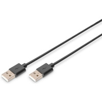Kabel poczeniowy USB 2.0 HighSpeed Typ USB A/USB A M/M czarny 1m