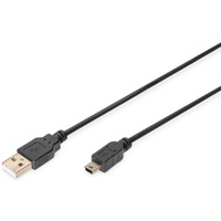 Kabel poczeniowy USB 2.0 HighSpeed "Canon" Typ USB A/miniUSB B (5pin) M/M czarny 1m