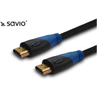 Kabel HDMI (M) 5m, oplot nylonowy, zote kocwki, v1.4 high speed, ethernet/3D, CL-49