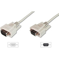 Kabel przeduajcy RS232 1:1 Typ DSUB9/DSUB9 M/ szary 3m