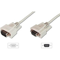 Kabel przeduajcy RS232 1:1 Typ DSUB9/DSUB9 M/ 10m Szary