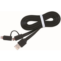 Kabel USB AM->Micro-BM/ Lightning Apple 1m