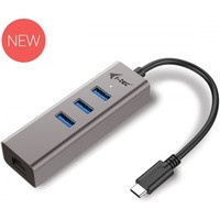 USB-C Metal 3-portowy HUB z adapterem Gigabit Ethernet