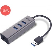 USB 3.0 Metal 3-portowy HUB z adapterem Gigabit Ethernet