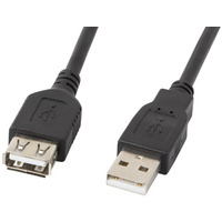 Przeduacz kabla USB 2.0 AM-AF 70cm czarny
