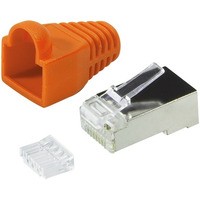 Wtyki RJ45 CAT.6 z oson, 100szt., pomaraczowe