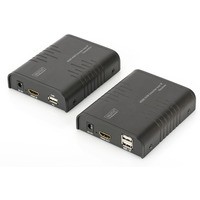 Przeduacz/Extender KVM (HDMI+USB) do 120m po Cat.5e UTP lub IP, 1080p FHD 60Hz, audio (zestaw)
