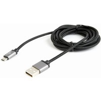 Kabel Micro USB oplot tekstylny/1.8m/czarny