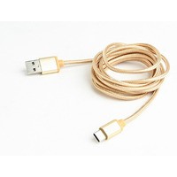 Kabel USB Typ-C oplot tekstylny/1.8m/zoty