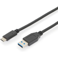 Kabel poczeniowy USB 3.1 Gen.2 SuperSpeed+ 10Gbps Typ USB C/USB A M/M, Power Delivery 1m Czarny