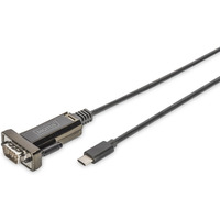 Kabel Adapter USB 2.0 HighSpeed Typ USB C/RS232 M/ czarny 1m