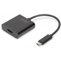 Adapter graficzny HDMI 4K 30Hz UHD na USB 3.1 Typ C, z audio, czarny, d. 15cm