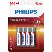 Baterie Power Alkaline AAA 4 szt. blister