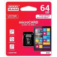 Karta pamici microSD 64GB CL10 UHS I + adapter