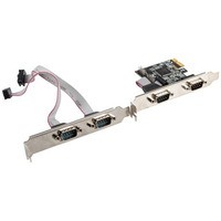 Karta PCI Express - COM 9Pin x4 + ledzie Low Profile