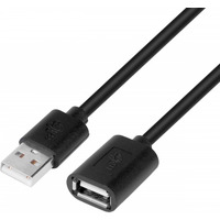 Kabel USB AM-AF 1.8 m przeduacz czarny