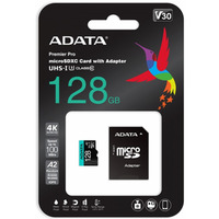 Karta pamici microSD Premier Pro 128 GB UHS1 U3 V30 A2 + adapter