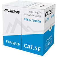 Kabel FTP Kat.5E CU 305 m drut szary