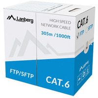 Kabel FTP Kat.6 CU 305 m drut szary