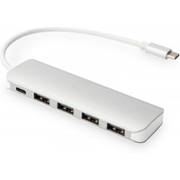 HUB/Koncentrator 4-portowy USB 3.0 SuperSpeed z Typ C Power Delivery, aluminium